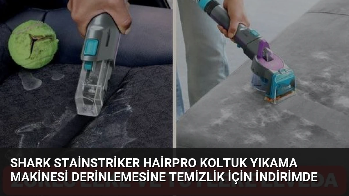 Shark StainStriker HairPro Koltuk Yıkama Makinesi Derinlemesine Temizlik İçin İndirimde