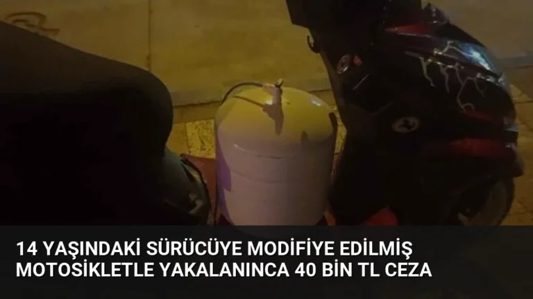14 Yaşındaki Sürücüye Modifiye Edilmiş Motosikletle Yakalanınca 40 Bin TL Ceza