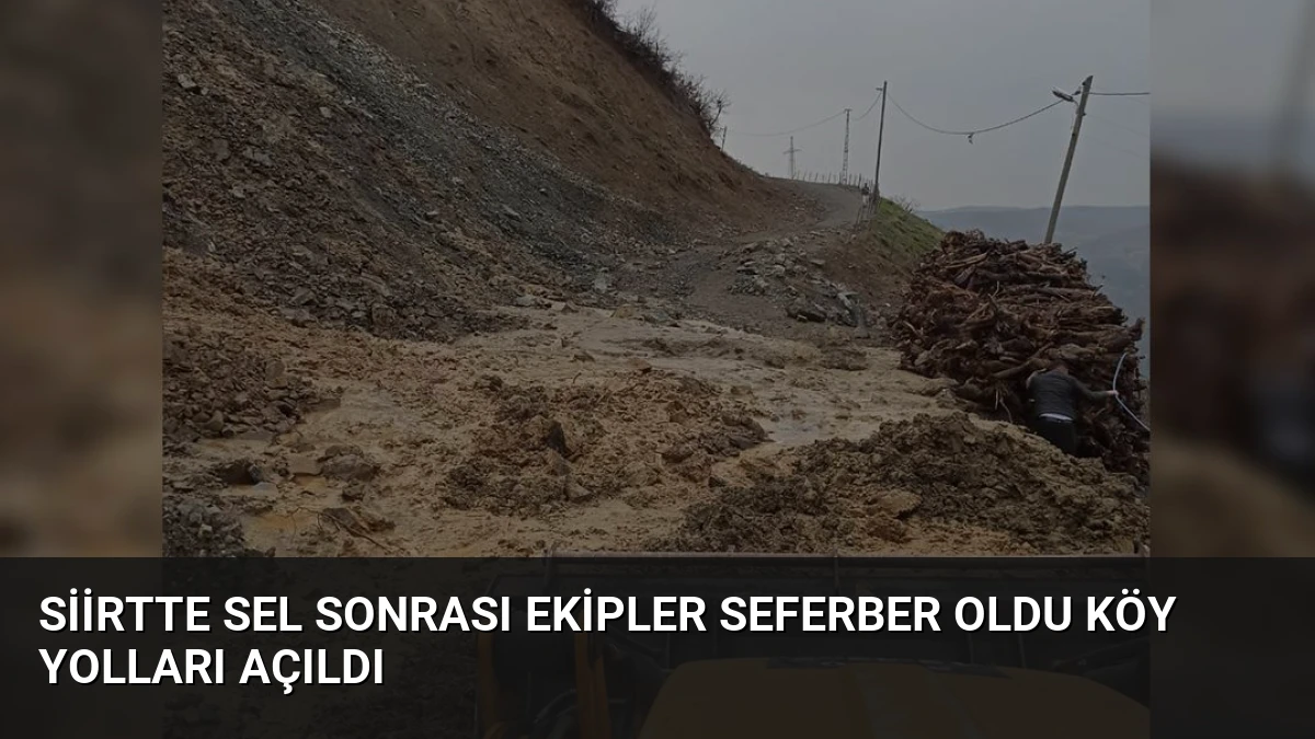 Siirtte Sel Sonrası Ekipler Seferber Oldu Köy Yolları Açıldı