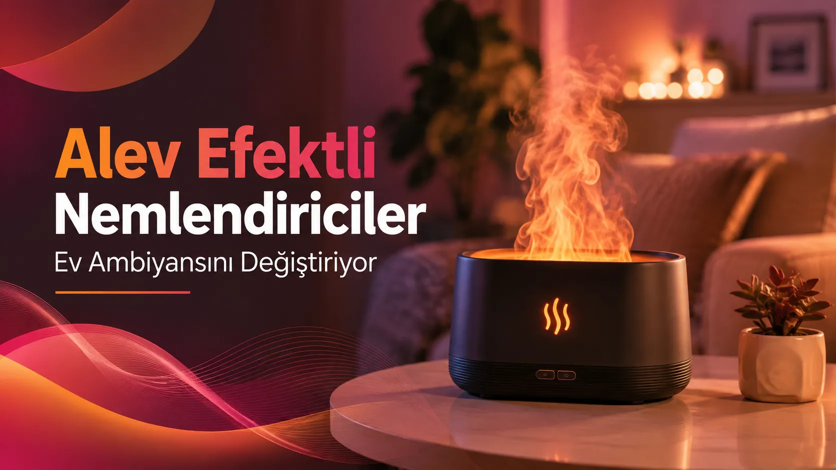 Alev Efektli Nemlendiriciler Ev Ambiyansını Değiştiriyor