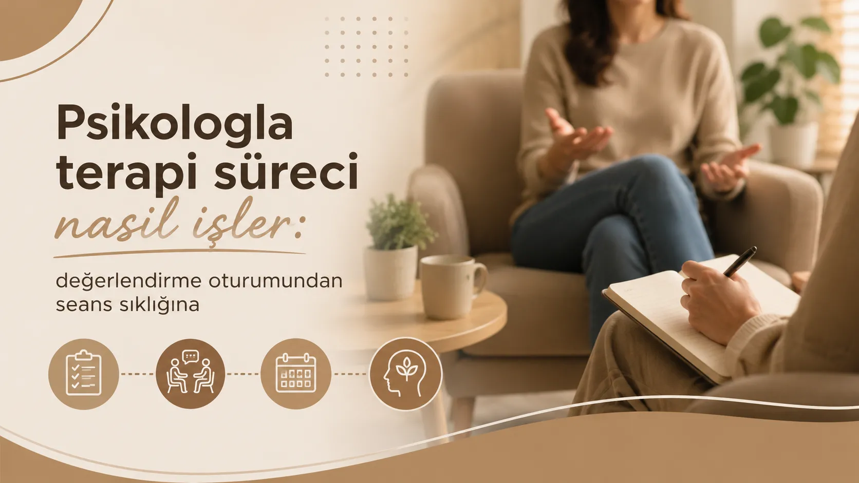Psikologla terapi süreci nasıl işler: değerlendirme oturumundan seans sıklığına