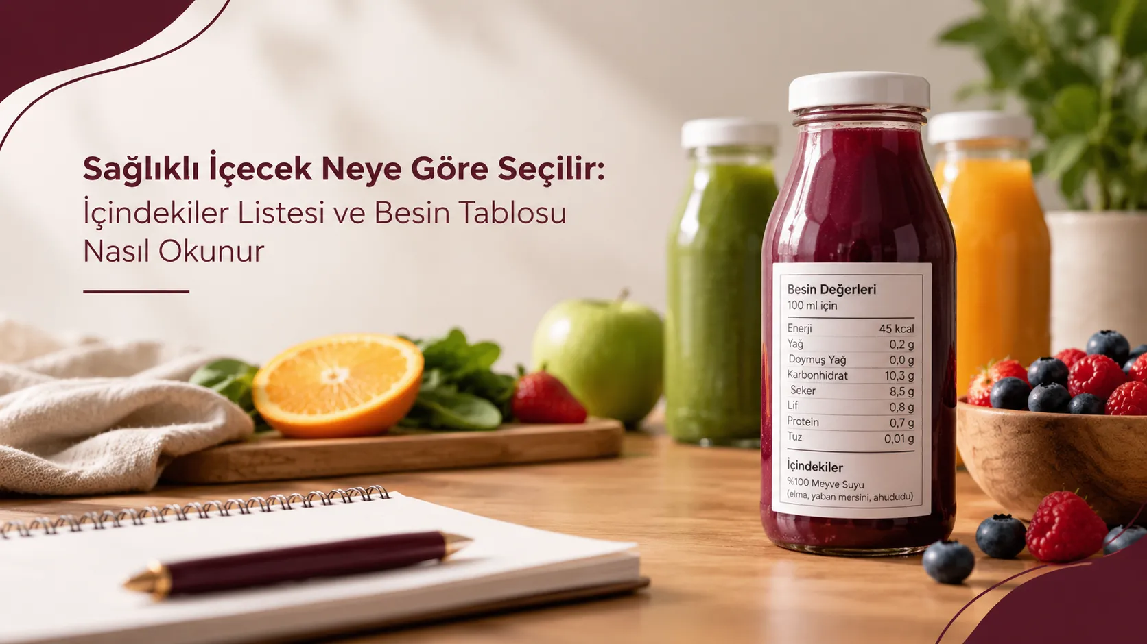 Sağlıklı İçecek Neye Göre Seçilir: İçindekiler Listesi ve Besin Tablosu Nasıl Okunur?