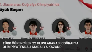 Türk Öğrenciler 22 Uluslararası Coğrafya Olimpiyatı’nda 4 Madalya Kazandı