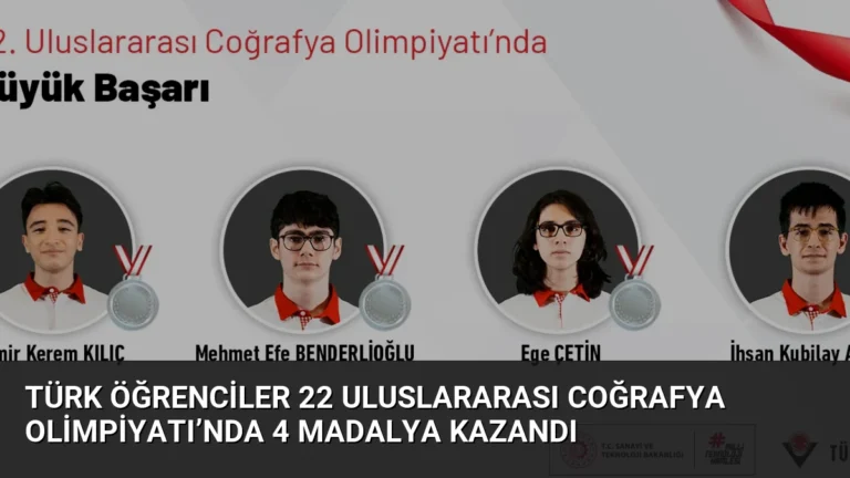 Türk Öğrenciler 22 Uluslararası Coğrafya Olimpiyatı’nda 4 Madalya Kazandı