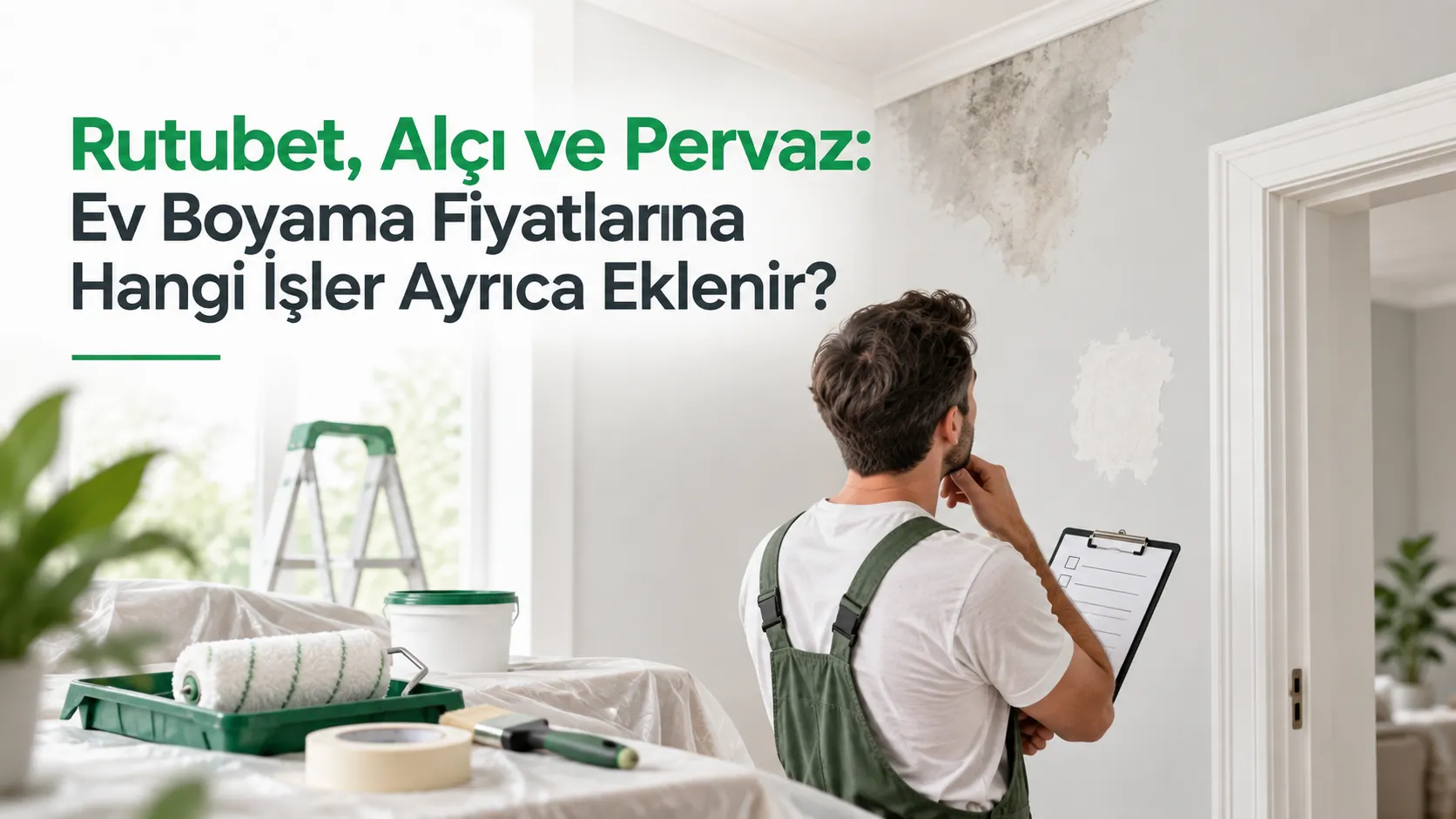Rutubet, Alçı ve Pervaz: Ev Boyama Fiyatlarına Hangi İşler Ayrıca Eklenir?