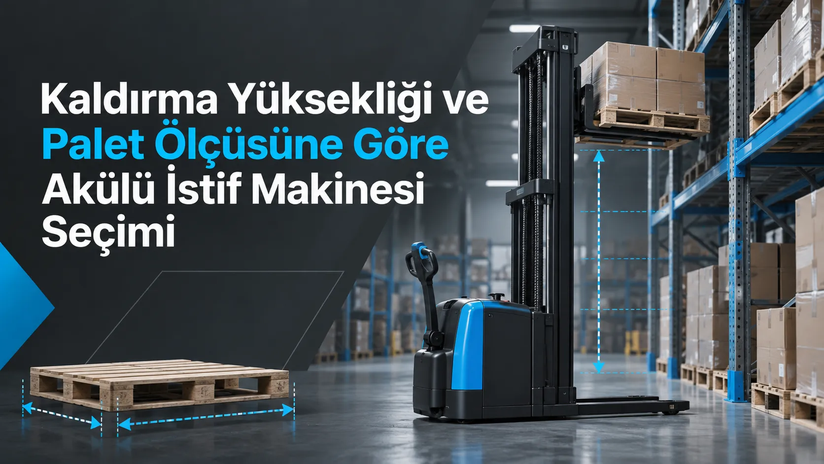 Kaldırma Yüksekliği ve Palet Ölçüsüne Göre Akülü İstif Makinesi Seçimi