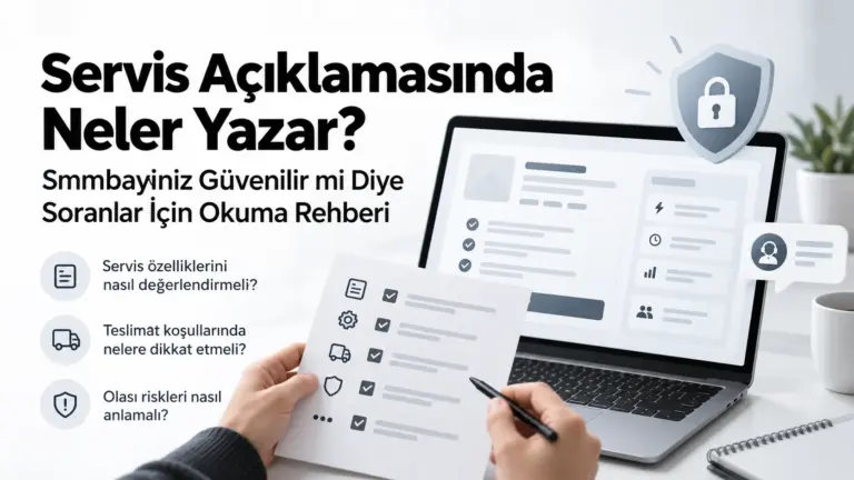 Servis Açıklamasında Neler Yazar? Smmbayiniz Güvenilir mi Diye Soranlar İçin Okuma Rehberi